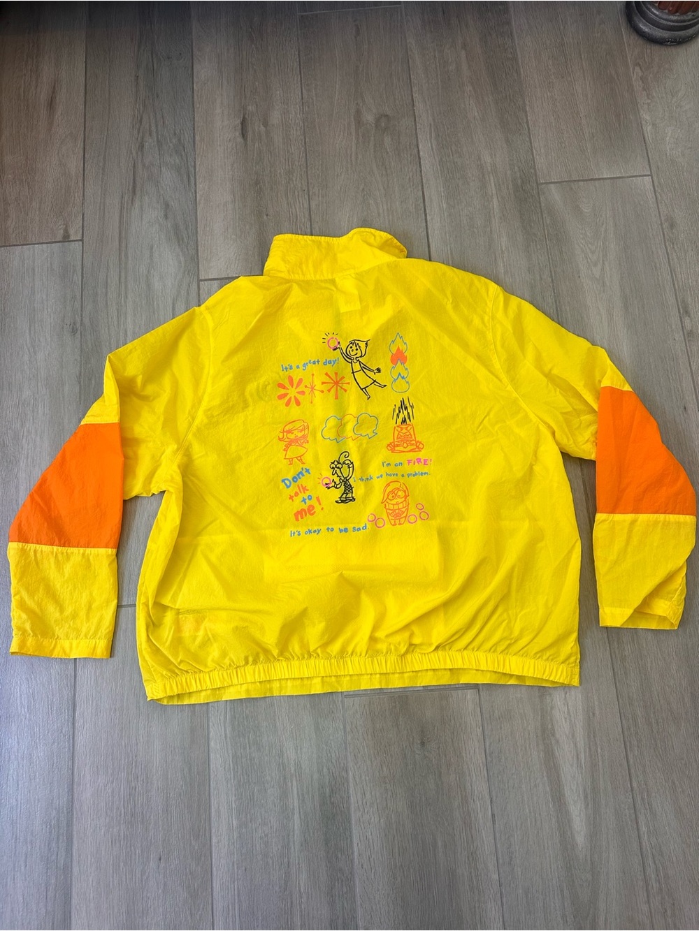 Disney Yellow & Orange Graphic Windbreaker Jacket